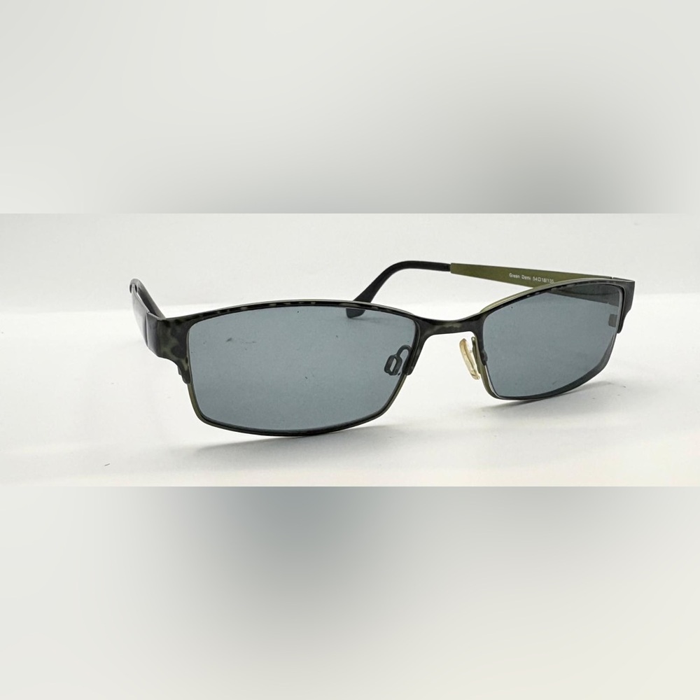 Plume Jardin Green Oval Metal Sunglasses Frames Only